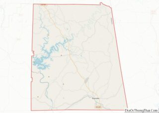 Map of Randolph County, Alabama