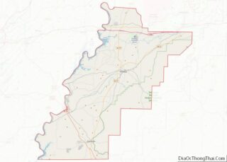 Map of Talladega County, Alabama