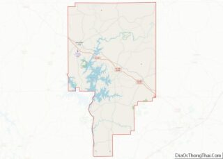 Map of Tallapoosa County, Alabama