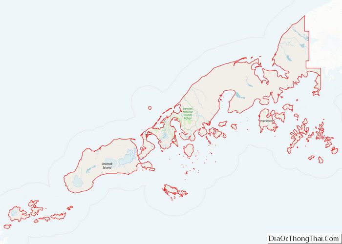 Map of Aleutians East Borough