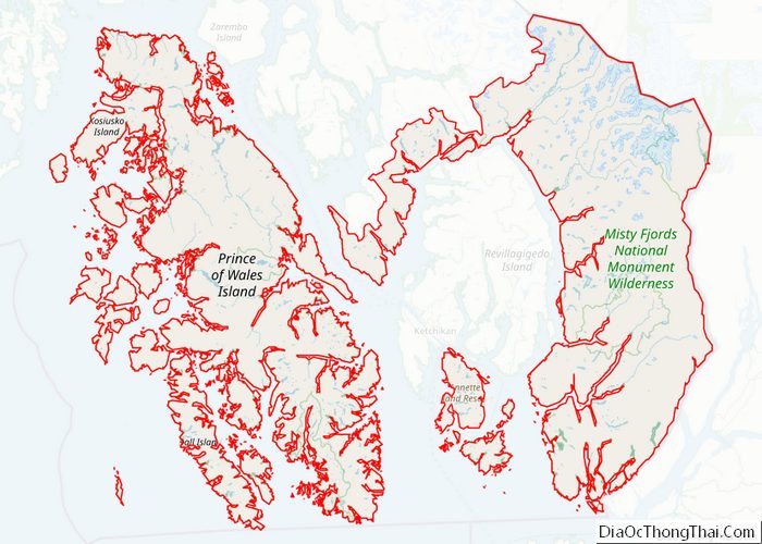 Map of Prince of Wales-Outer Ketchi Census Area