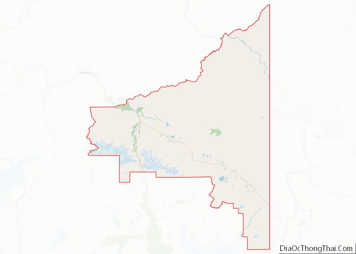 Map of Southeast Fairbanks Census Area