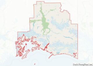 Map of Valdez-Cordova Census Area, Alaska