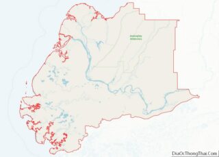 Map of Kusilvak Census Area, Alaska