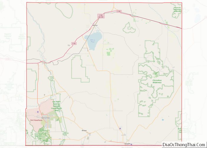 Map Of Cochise County Arizona Địa Ốc Thông Thái 1393