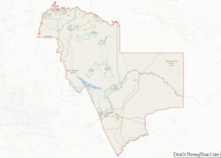 Map of Gila County, Arizona