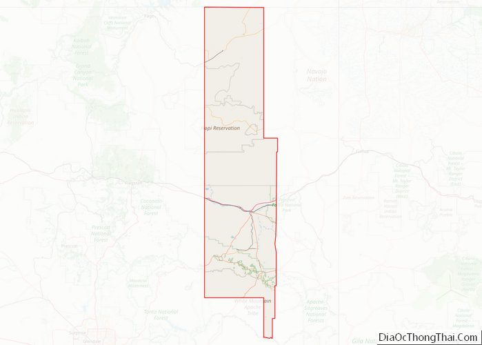 Map of Navajo County