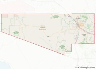 Map of Pima County, Arizona