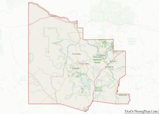 Map of Yavapai County, Arizona