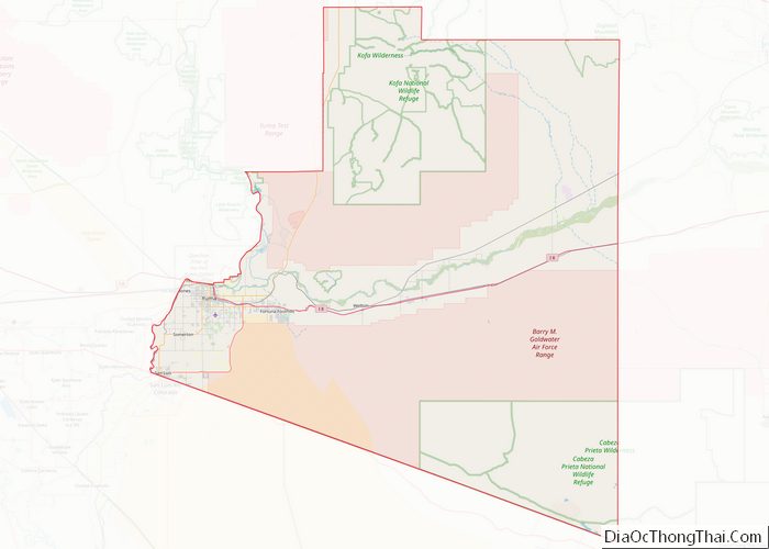 Map of Yuma County