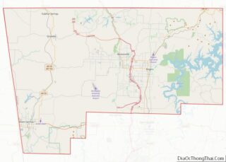 Map of Benton County, Arkansas