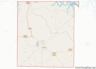 Map of Boone County, Arkansas