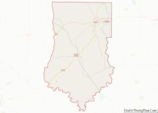 Map of Bradley County, Arkansas