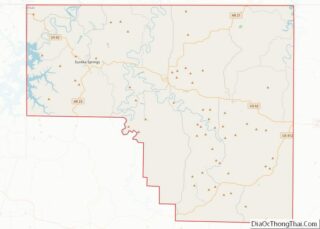 Map of Carroll County, Arkansas