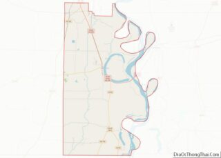 Map of Chicot County, Arkansas