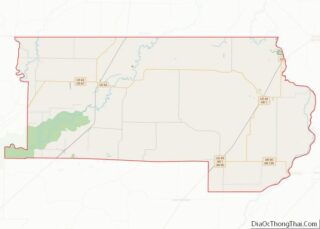 Map of Clay County, Arkansas