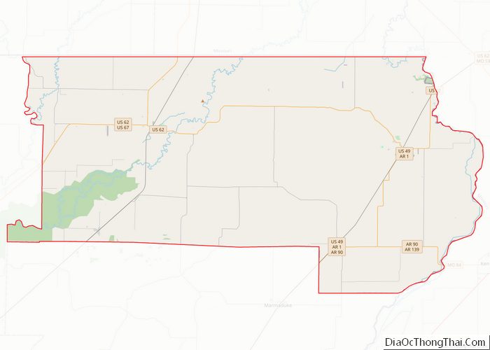 Map of Clay County