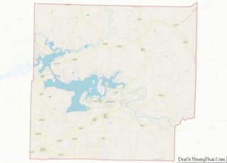 Map of Cleburne County, Arkansas