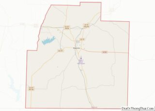 Map of Columbia County, Arkansas