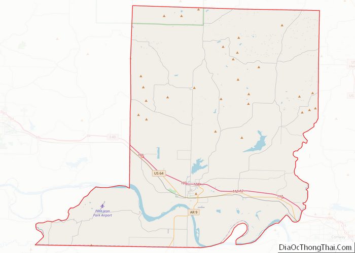 Map of Conway County