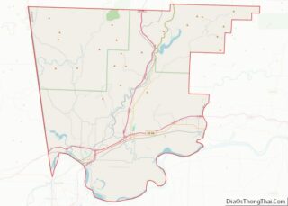 Map of Crawford County, Arkansas