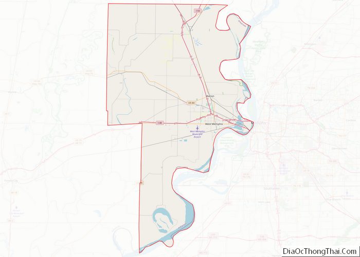 Map of Crittenden County