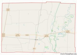 Map of Cross County, Arkansas