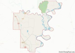 Map of Desha County, Arkansas