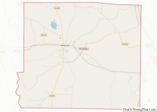 Map of Drew County, Arkansas