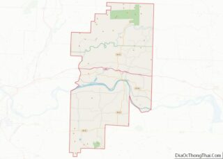 Map of Franklin County, Arkansas