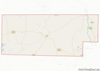 Map of Fulton County, Arkansas