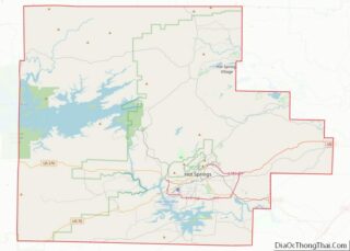 Map of Garland County, Arkansas