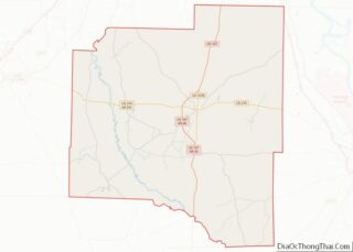 Map of Grant County, Arkansas