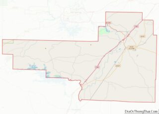 Map of Hot Spring County, Arkansas