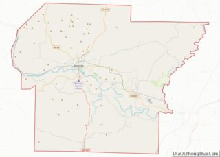 Map of Independence County, Arkansas