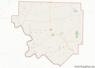 Map of Izard County, Arkansas