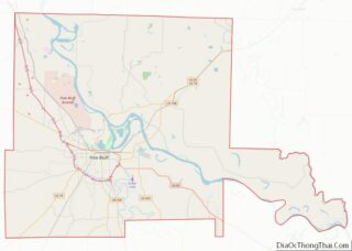 Map of Jefferson County, Arkansas