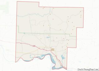 Map of Johnson County, Arkansas