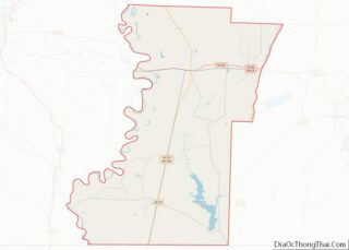 Map of Lafayette County, Arkansas