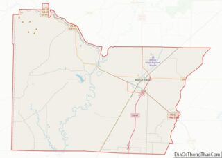 Map of Lawrence County, Arkansas