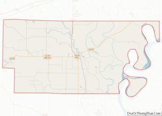 Map of Lee County, Arkansas