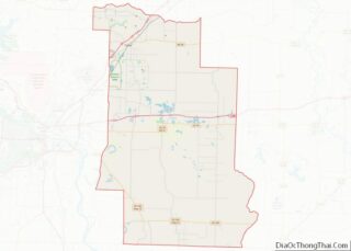 Map of Lonoke County, Arkansas