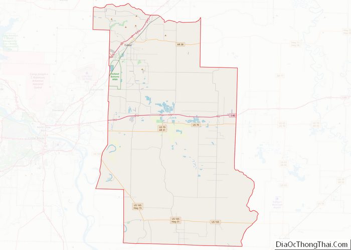 Map of Lonoke County