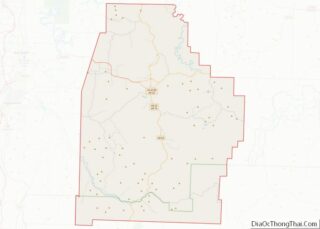 Map of Madison County, Arkansas