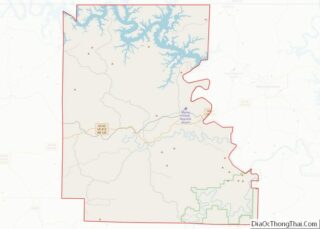 Map of Marion County, Arkansas