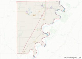 Map of Mississippi County, Arkansas