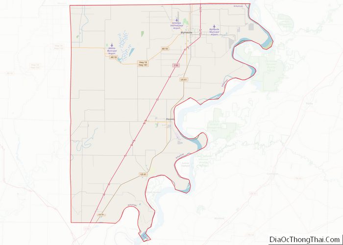 Map of Mississippi County