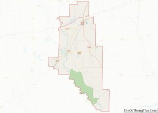 Map of Monroe County, Arkansas