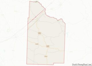 Map of Nevada County, Arkansas