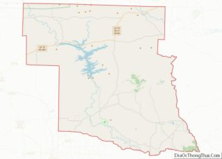 Map of Pike County, Arkansas